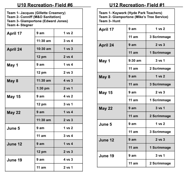 Recreation - Hyde Park United Soccer