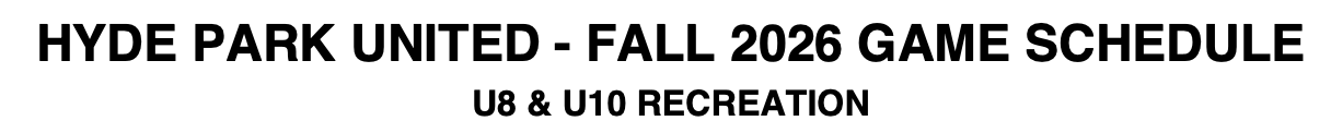 HPUS FALL 2026 U8 & U10 Title